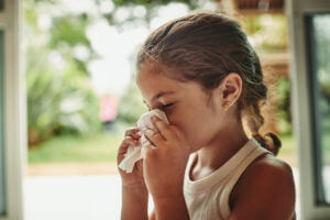 child Suffering with Common cold